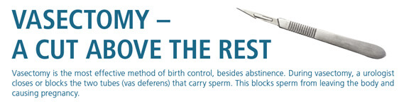 Vasectomy procedure illustration