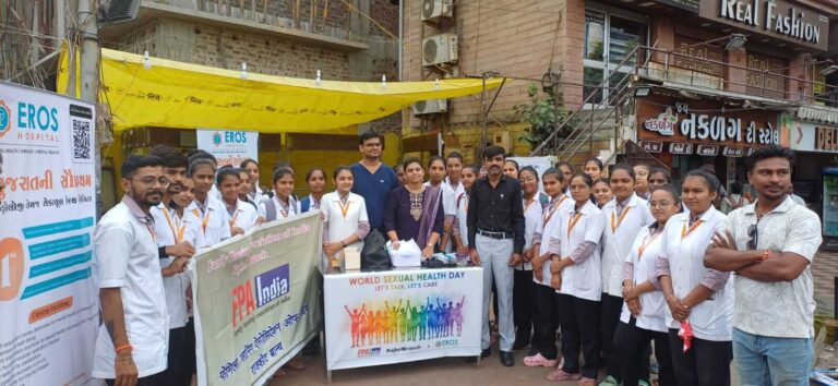 Eros Hospital and FPAI Rajkot community sexual health awareness campaign